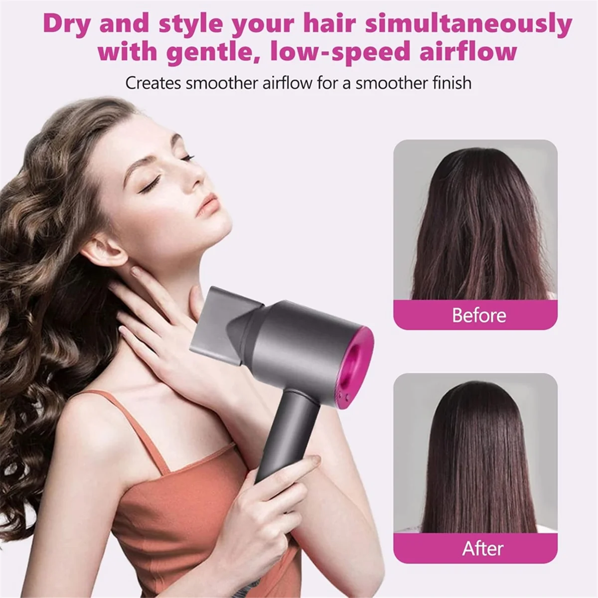 FZFZ 5PCS Hair Diffuser Attachment for Hair Dryer HD01 HD02 HD03 HD04 HD08 HD15 to Enhance Curls and Waves