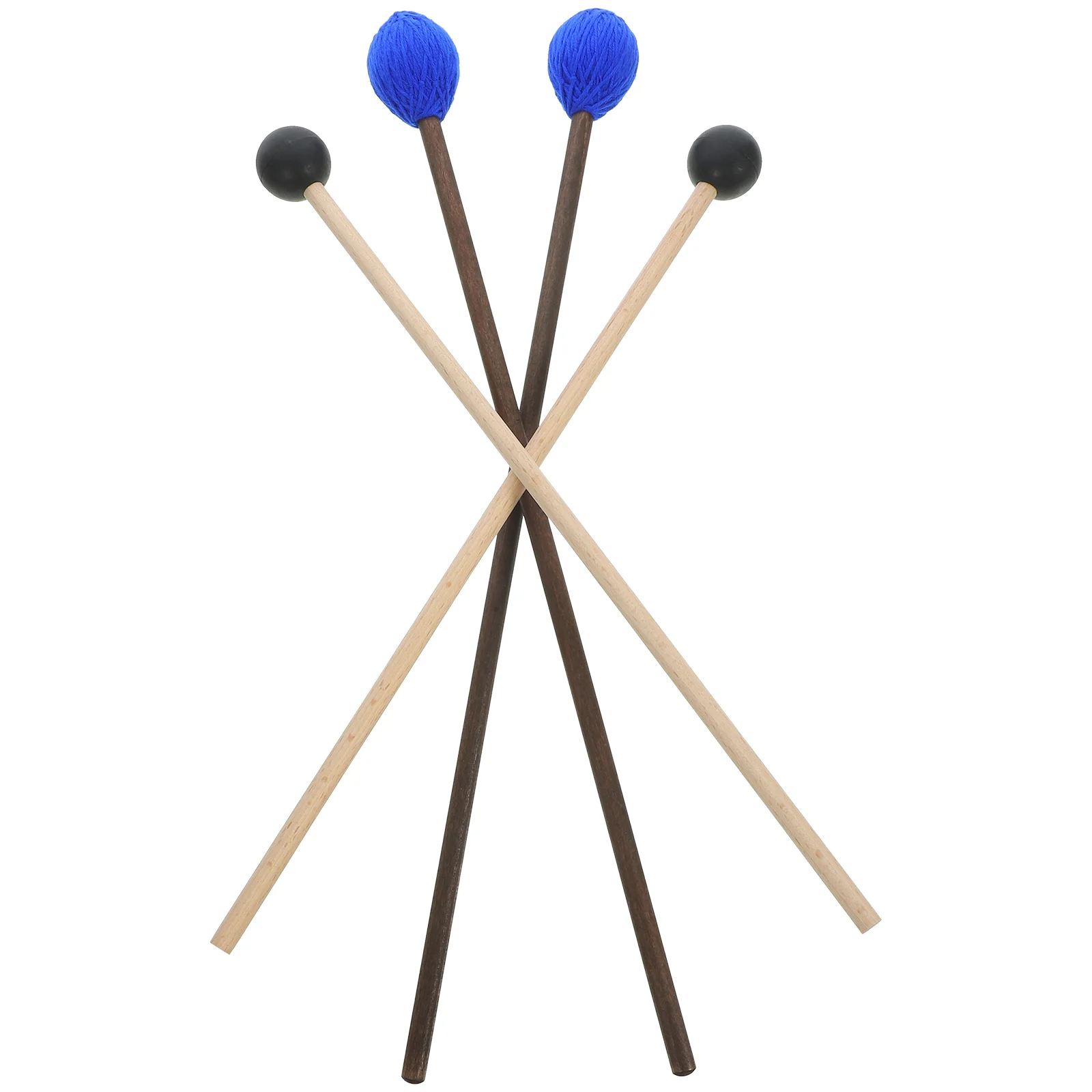 

2 Pairs Marimba Mallets Long Drum Drumstick Sticks Xylophone Stage Drumsticks Gavel