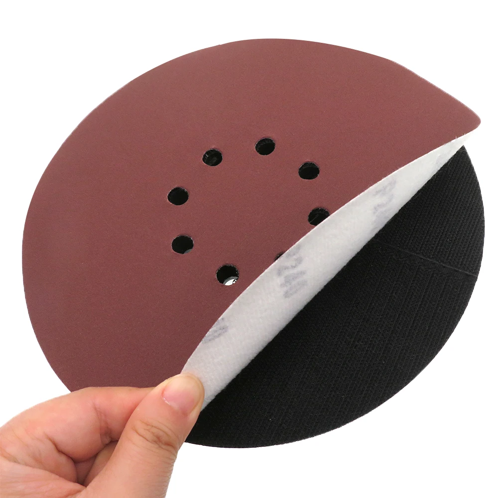 11Pcs 9 Inch 8 Holes The Wall Polishing Kit Circular Sandpaper with Grinding Disc Abrasive Tools For Rotary Machine