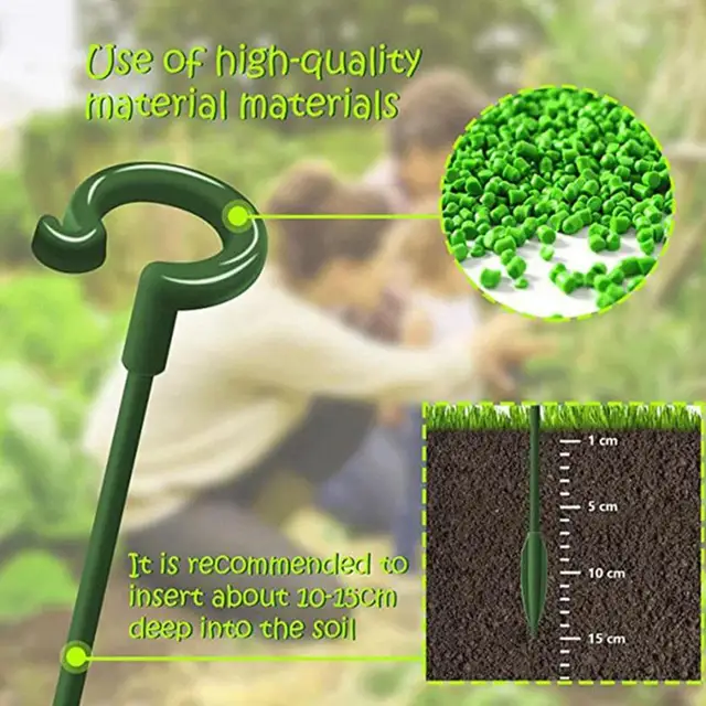 10 db 17-58Cm Műanyag Növények Virágállvány Újrahasznosítható Védelem Rögzítő Szerszám Kertészet Zöldségtartó-Tartóhoz K4M4 - Image 5