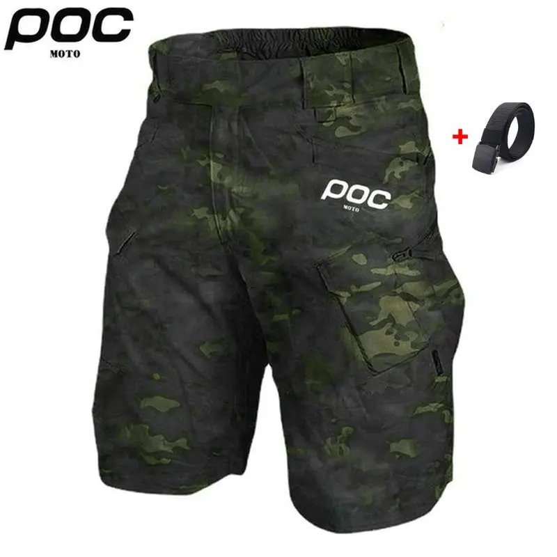 Men Moto POC Cargo Shorts Tactical Short Pants Waterproof Mountain Bicycle Bottoms Pantalones Mtb Enduro Bike Downhill Trousers