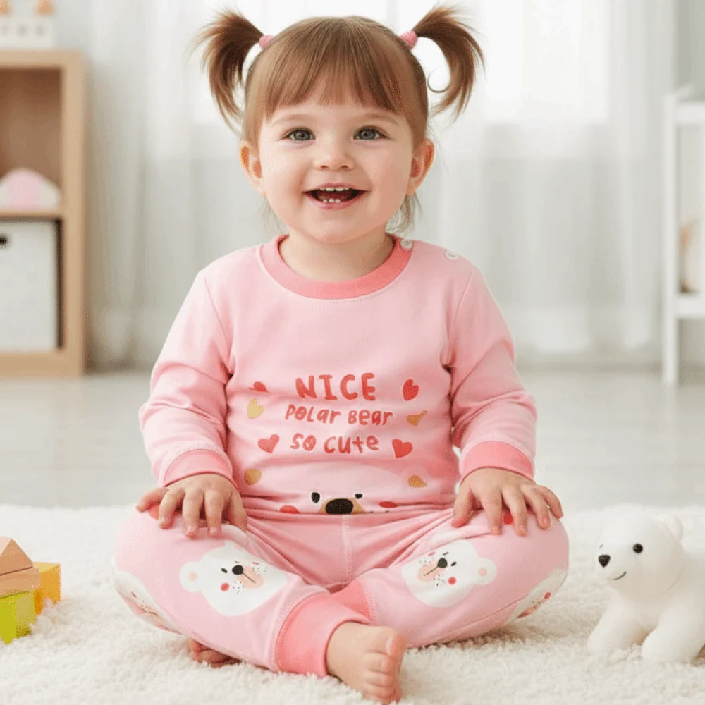 Keep Warm Long Sleeve Children's Underwear Set Cartoon Pants Kids Cotton Pajamas Soft Comfortable Kids Pajama Set Autumn/Spring