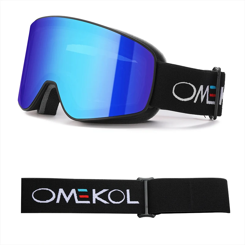 OMEKOL Brand New Double Layer Anti Fog Ski Goggles Snow Snowboard Mask Snowmobile Glasses