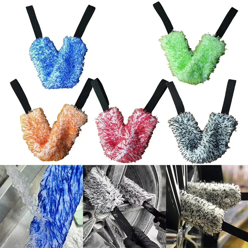 Microfiber Multi-Use Cleaning Tool-Crevice Cleaning Brush, Wheel Clean Brush Microfiber Multi-Use Tool Car Accessorie