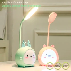 Portable LED Desk Lamp Foldable Light Cute Cartoon Desk Lamp USB Recharge LED Reading Light Eye Protective Colorful Night light