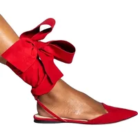 Ladies Shoes on Sale 2025 Pointed Toe Women's Sandals Summer Shallow Mouth Lace Up Shoes Female Slingbacks Flat Heel Sandals 6