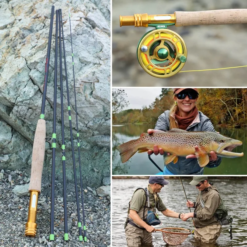 Sougayilang Fly Fishing Rod 5 Sections Carbon Fiber Ultralight Fly