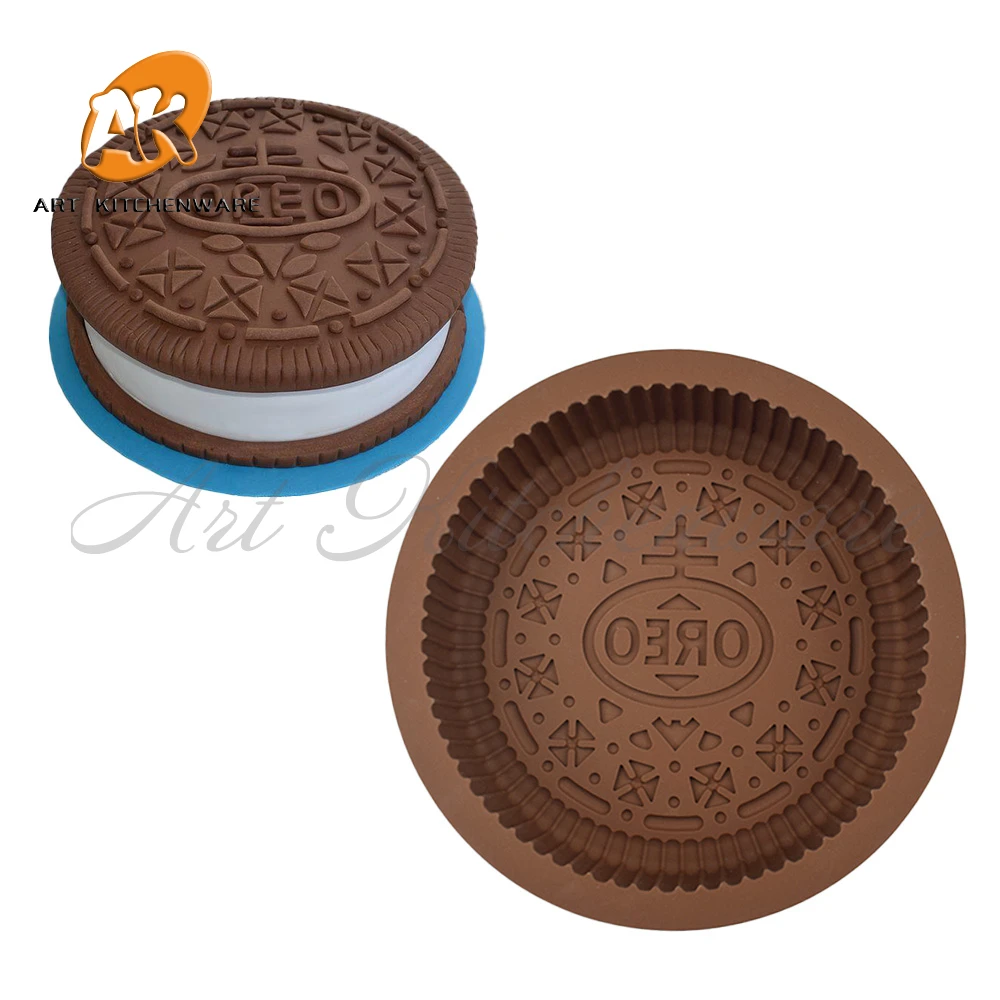 3D OREO Cookies Design Silicone Mold DIY Fondant Chocolate Mould Handmade  Clay Model Cake Decorating Tools Baking Accessories