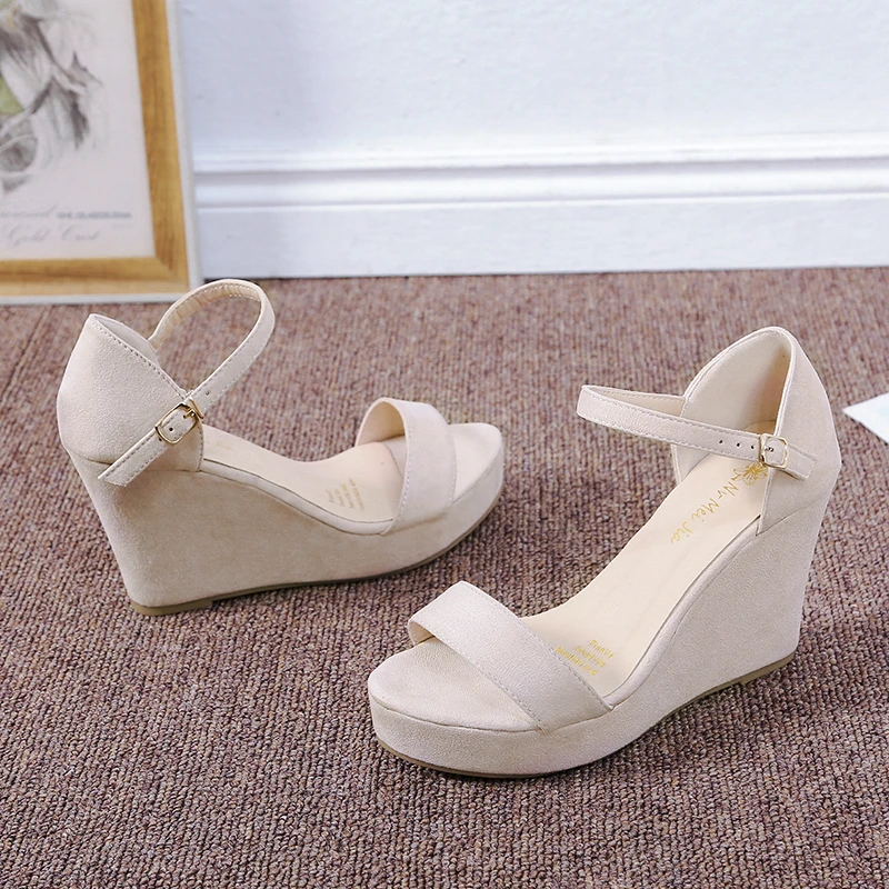 2024 New Women Shoes Platform Sandals Women Peep Toe High Wedges Heel Ankle Buckles Sandalia Espadrilles Female Sandals Shoes - Image 6