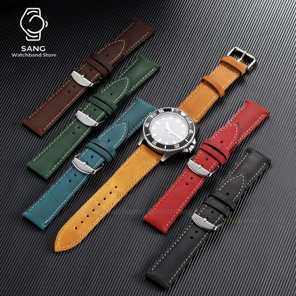 Vintage Leather Watch Strap - Calfskin Wristband