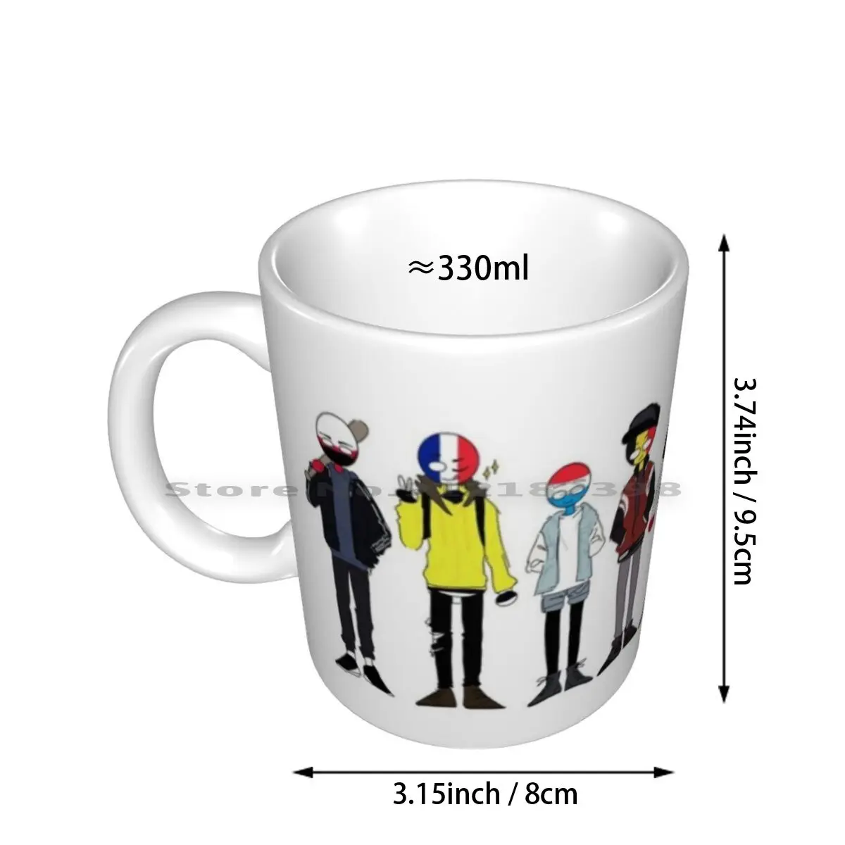 Countryhumans Ceramic Mugs Coffee Cups Milk Tea Mug Countryhumans Poland  Fance Luxembourg Denmark Netherlands Czechia