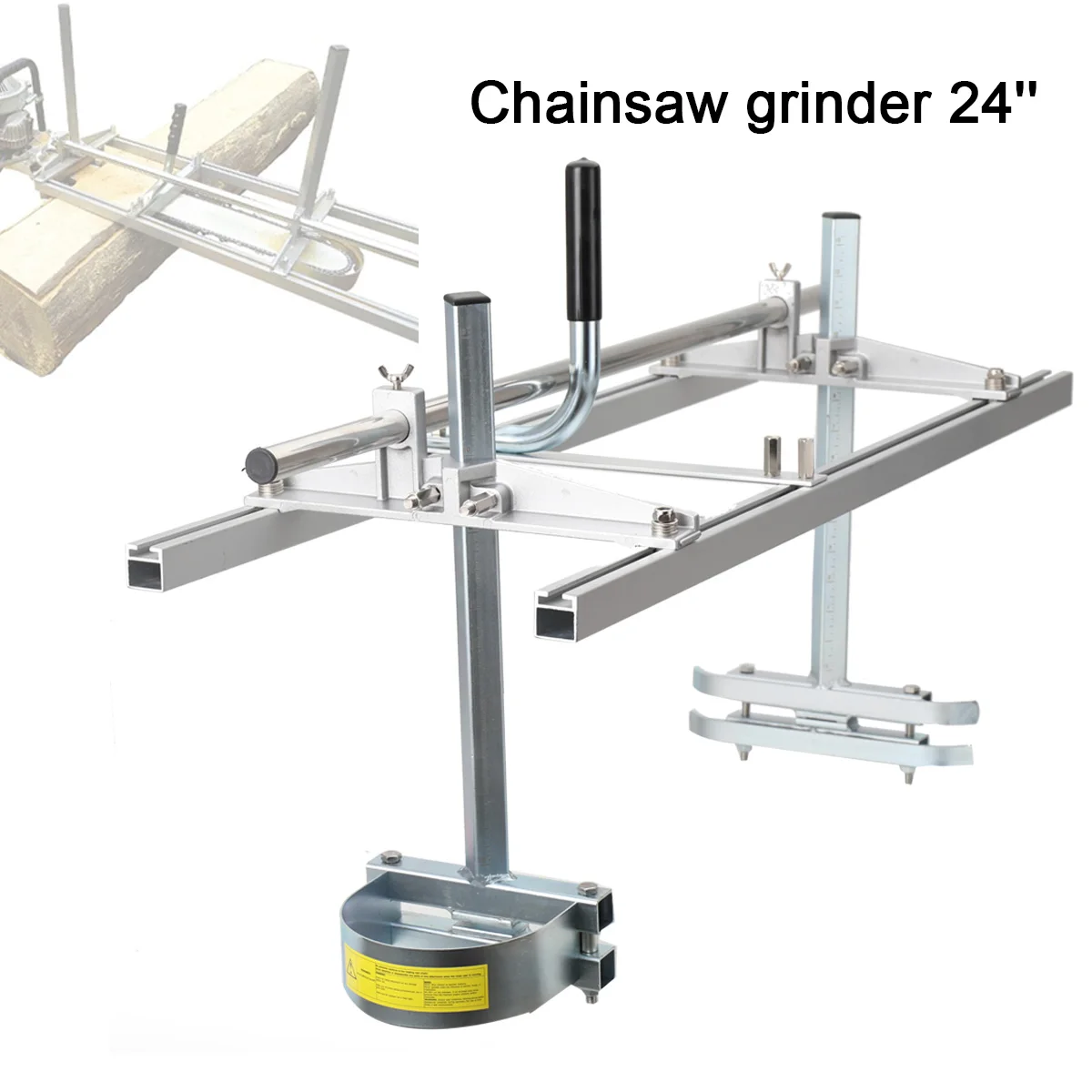 Kettensägen-Mühle mit 24-Zoll-Führungsschiene für Holz und Schnittholz, Tragbare Sägemühle aus Aluminium und Stahl – Detail 12