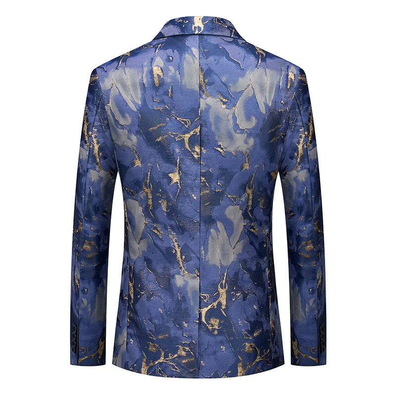 High-end Luxury Jacquard Slim Fit Suit Jackets 2024 New High Quality Men Stage Social Tuxedos Formal Wedding Party Blazers 6XL-M 4
