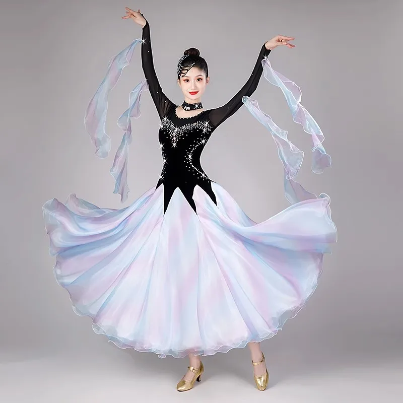 Women Dance Competition Dress Party Tango Ballroom Performance girl dance costume