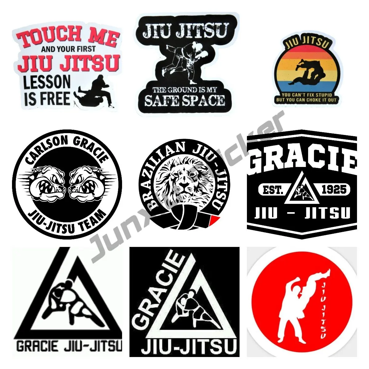 

Jiu Jitsu coffee Car Stickers Kanji Decals StrangleThings Clothes Integrated Combat Fighter Martial Waterproof Reflective Decor