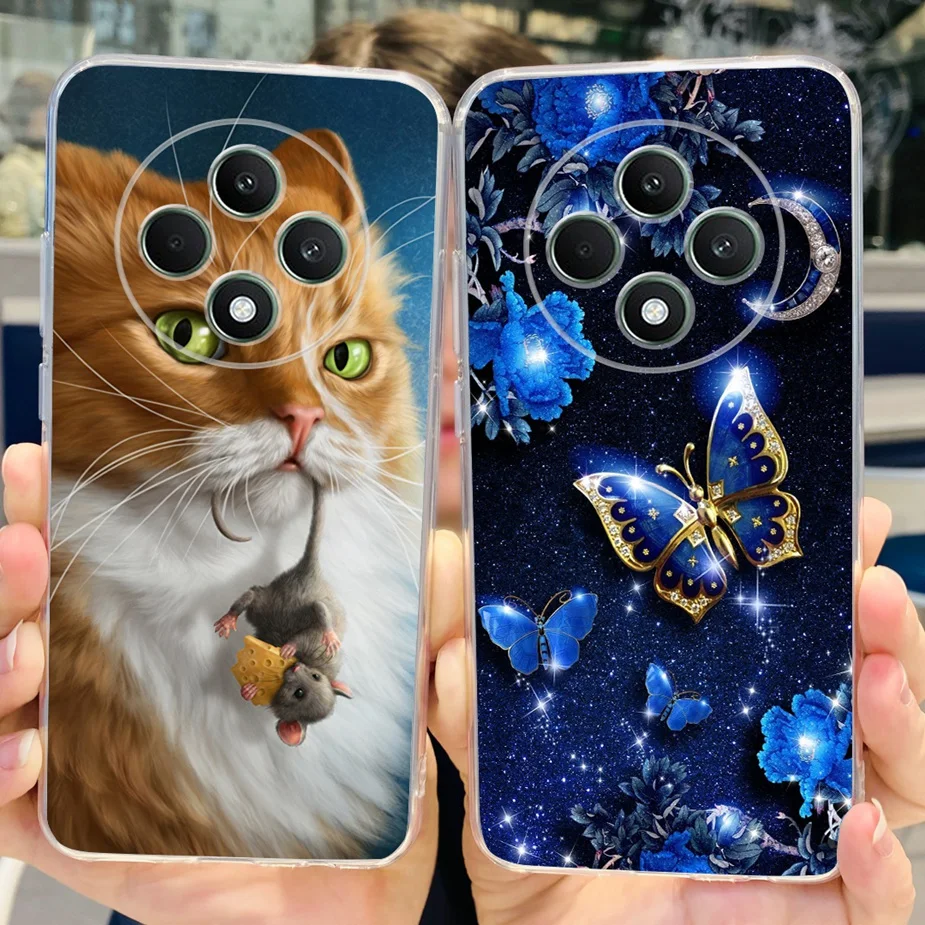 Cute Cat Cartoon Painted Soft Silicone Phone Case Cover