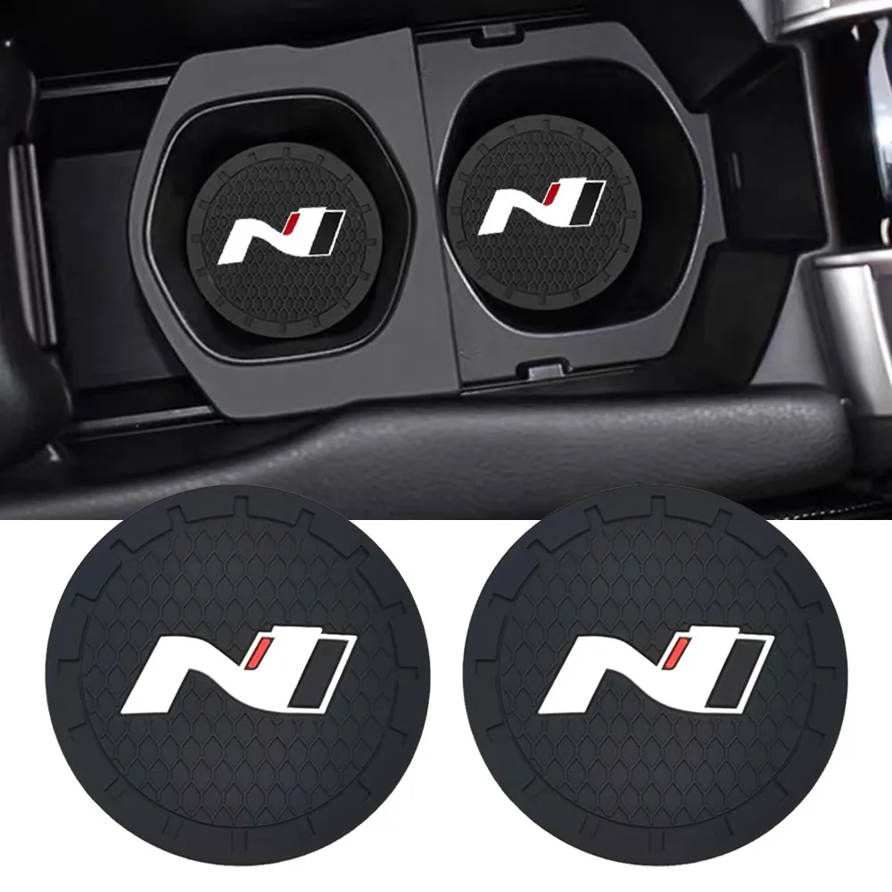 Auto Anti-Rutsch-Matte Auto Wasser becher Slot Auto Untersetzer Dekoration  Aufkleber Innen zubehör für Hyundai n Linie Sonate Auto Styling - AliExpress