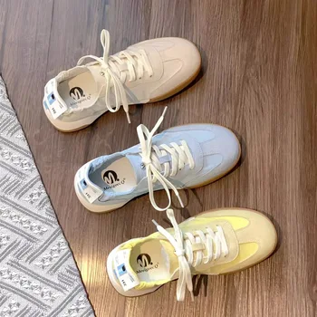 Women's Ballet Shoes 2025 New Casual Breathable Lightweight Outdoor Sport White Shoes Soft Sole Comfortable All-Match Sneakers 1