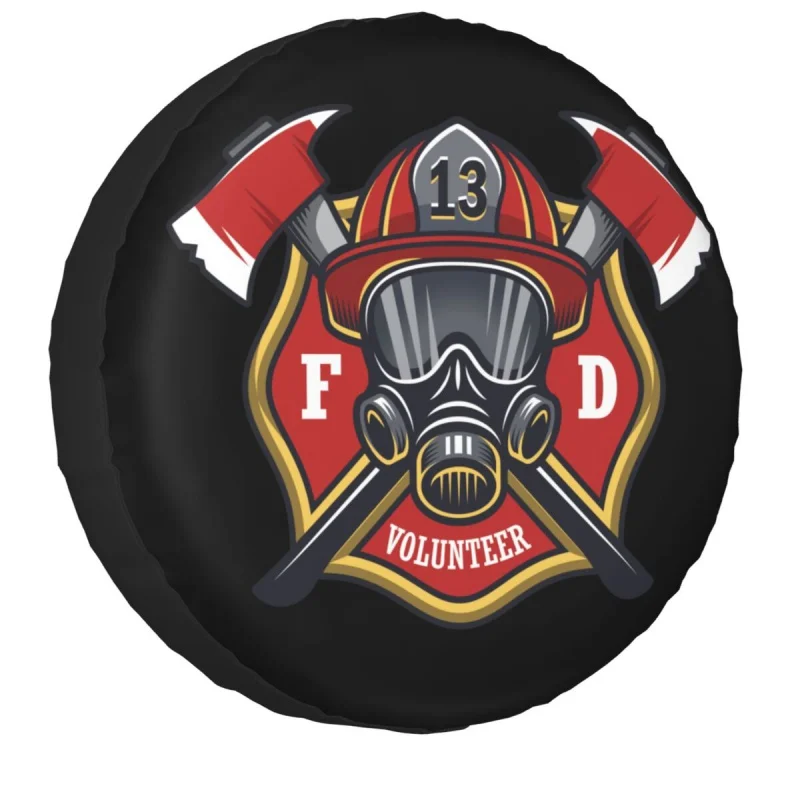 

Firefighter Skull Spare Wheel Tire Cover Case Bag Pouch for Jeep Mitsubishi Pajero Fireman Fire Rescue Vehicle Accessories