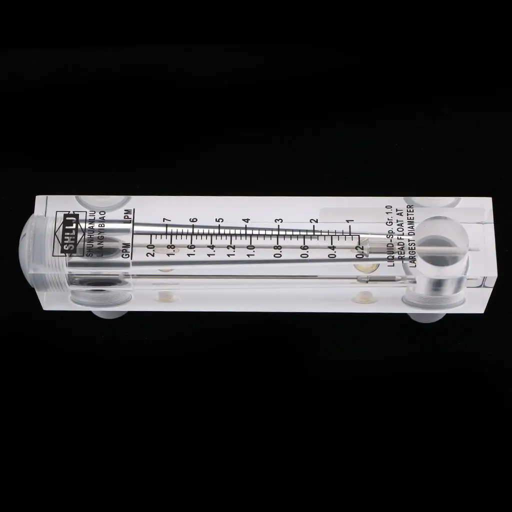LZM-15 Panel Mount Type Acrylic Flowmeter Water Flow Meter 0.2-2GPM