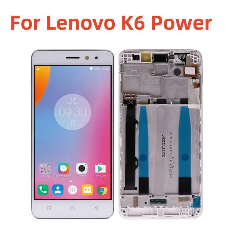 

OEM ЖК-экран для Lenovo K6 Power дигитайзер Полная сборка с рамкой для Lenovo K6 Power LCD