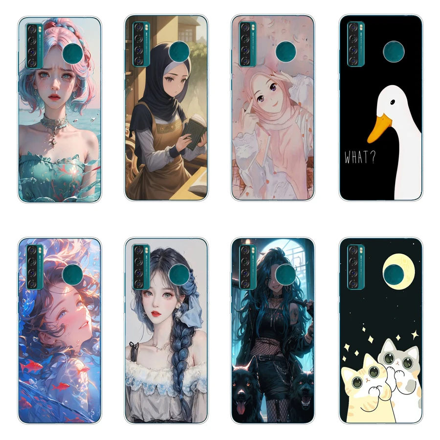 1 Per Custodia Tcl 10 Se/30 Se/20 Se Custodia Protettiva In Silicone Morbido Tpu