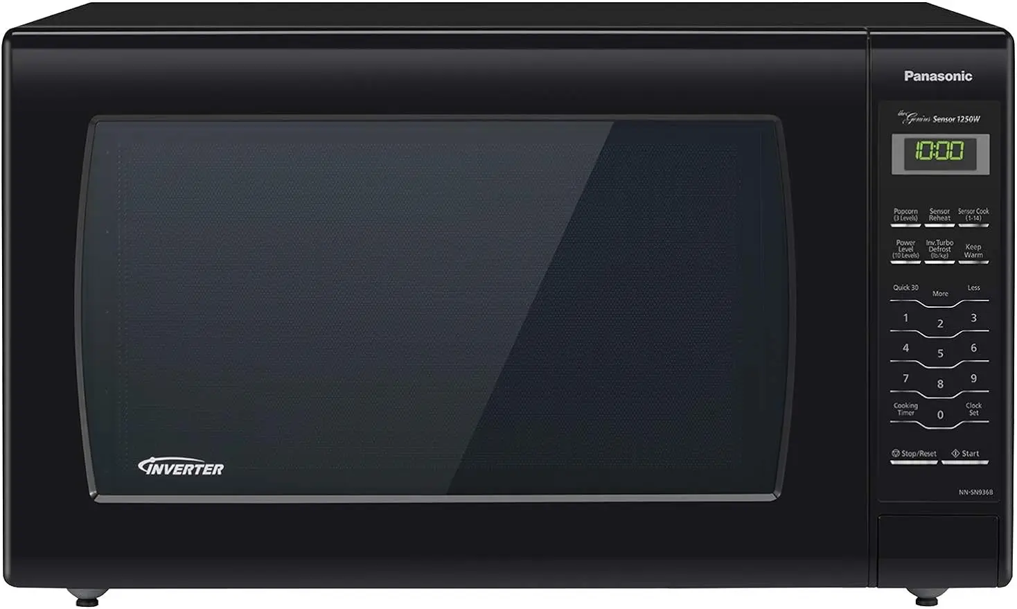 Oven NN-SN936B Black Countertop with Inverter Technology and Genius Sensor, 2.2 Cubic Foot, 1250W