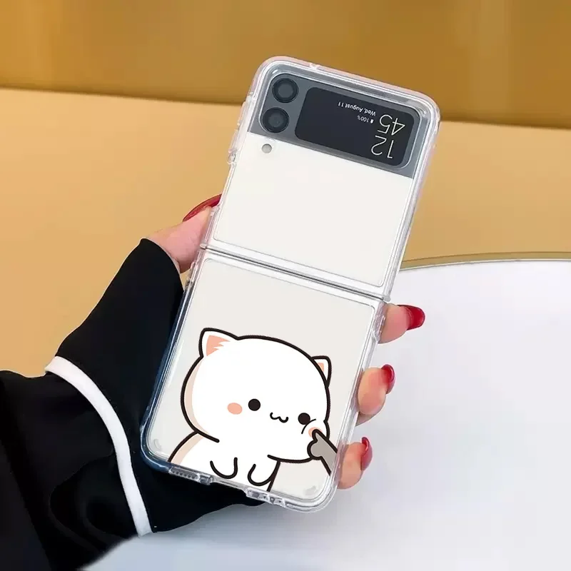 Funny Cat Couple Transparent Clear Phone Case Cover