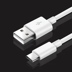 10 - Pack Assorted Length Type - C 2A Fast Charging USB Cables - 25cm (White)