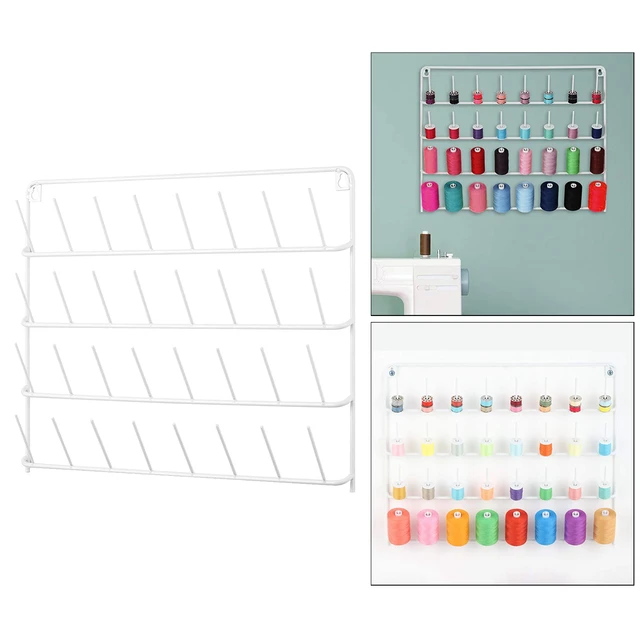 Wall Door Mount Hanging Thread Holder 32 Spools Sewing Thread Organizer  Tool Embroidery Thread Rack Holder - AliExpress