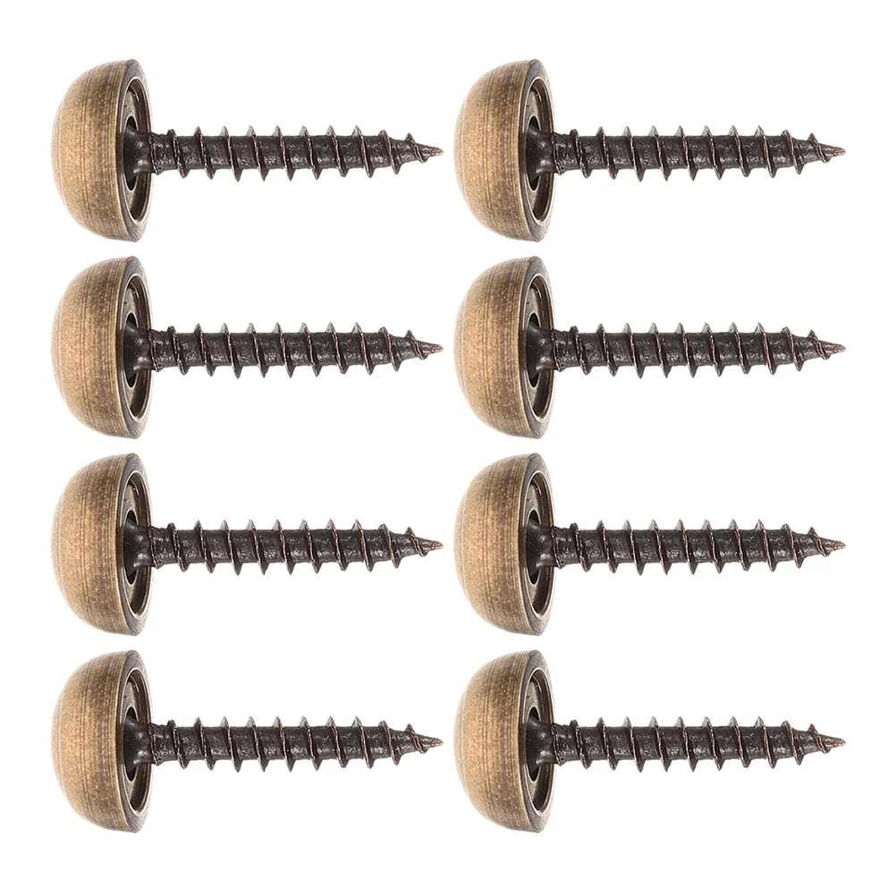 

8 Pcs Self-tapping Screws and Crafts Fasteners Brass Decorative Caps Decorate for Upholstery with Covers