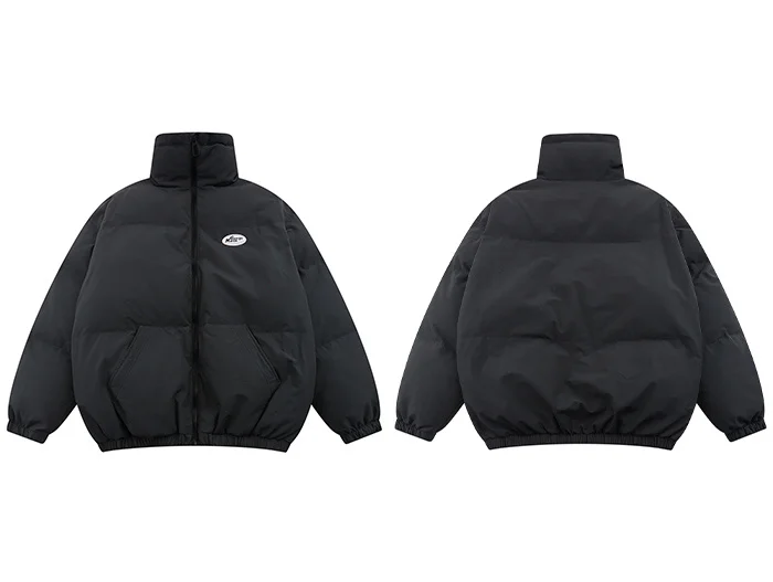 Up Zip Coat Down Jacket Winter Oversize Streetwear 2022 Harajuku Korean Fashion Men Women Outwear Unisex Clothes Black arctic parka