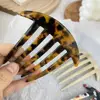 Wide Teeth Acetate Hair Combs Anti-static Traveling Colorful Hairdressing Comb Salon Styling 6 Teeth Massage Hair Brush 1