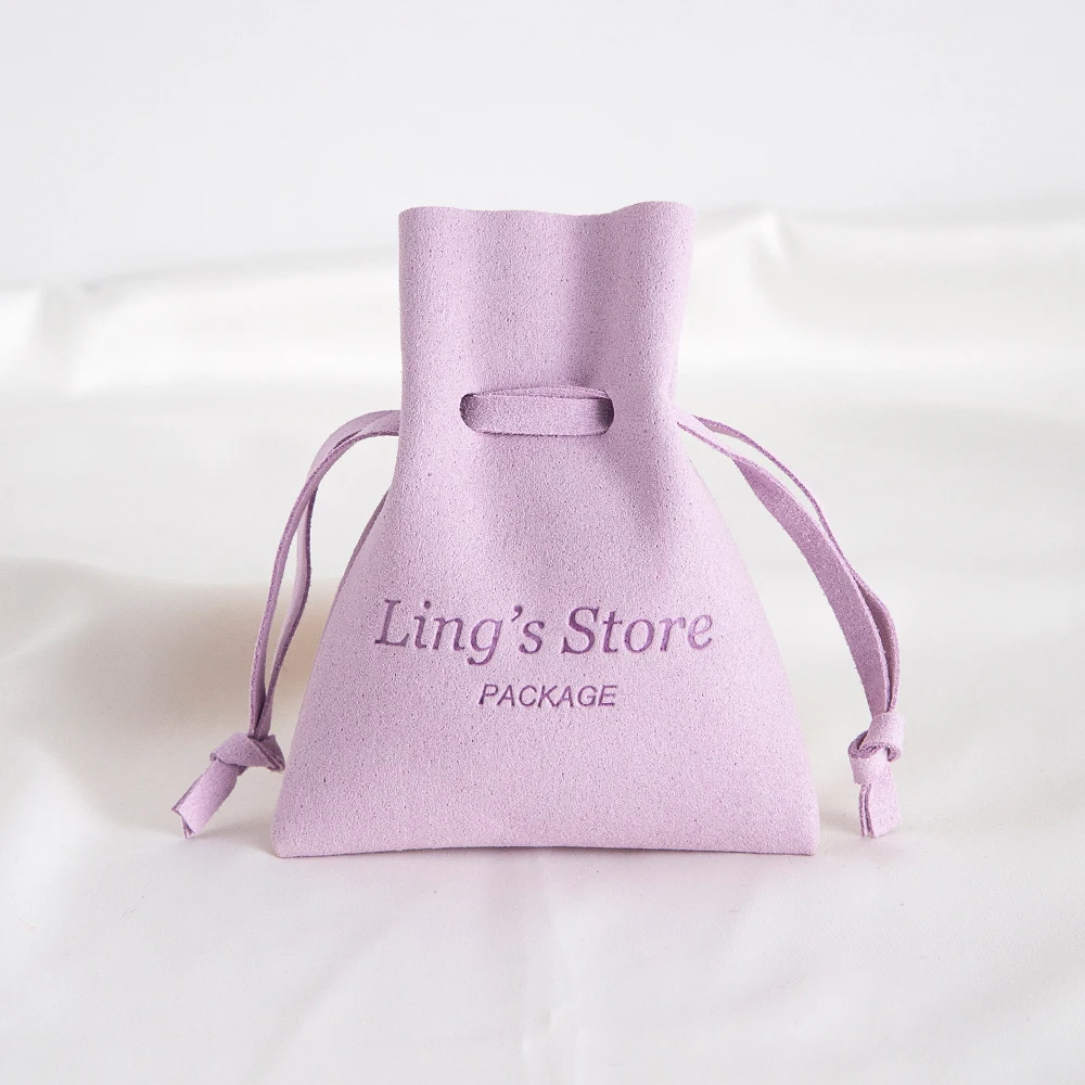 50 Stück/Lot Personalisierter Logo-Schmuckbeutel aus grünem Mikrofaser mit Kordelzug für Sommer, Hochzeitsgeschenk, Ohrringe, Halsketten-Verpackung – Detail 14
