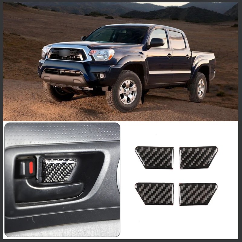 

Для Toyota Tacoma 2011-2015, автомобильный Стайлинг, мягкая углеволоконная внутренняя наклейка на дверь, аксессуары для модификации интерьера автомобиля