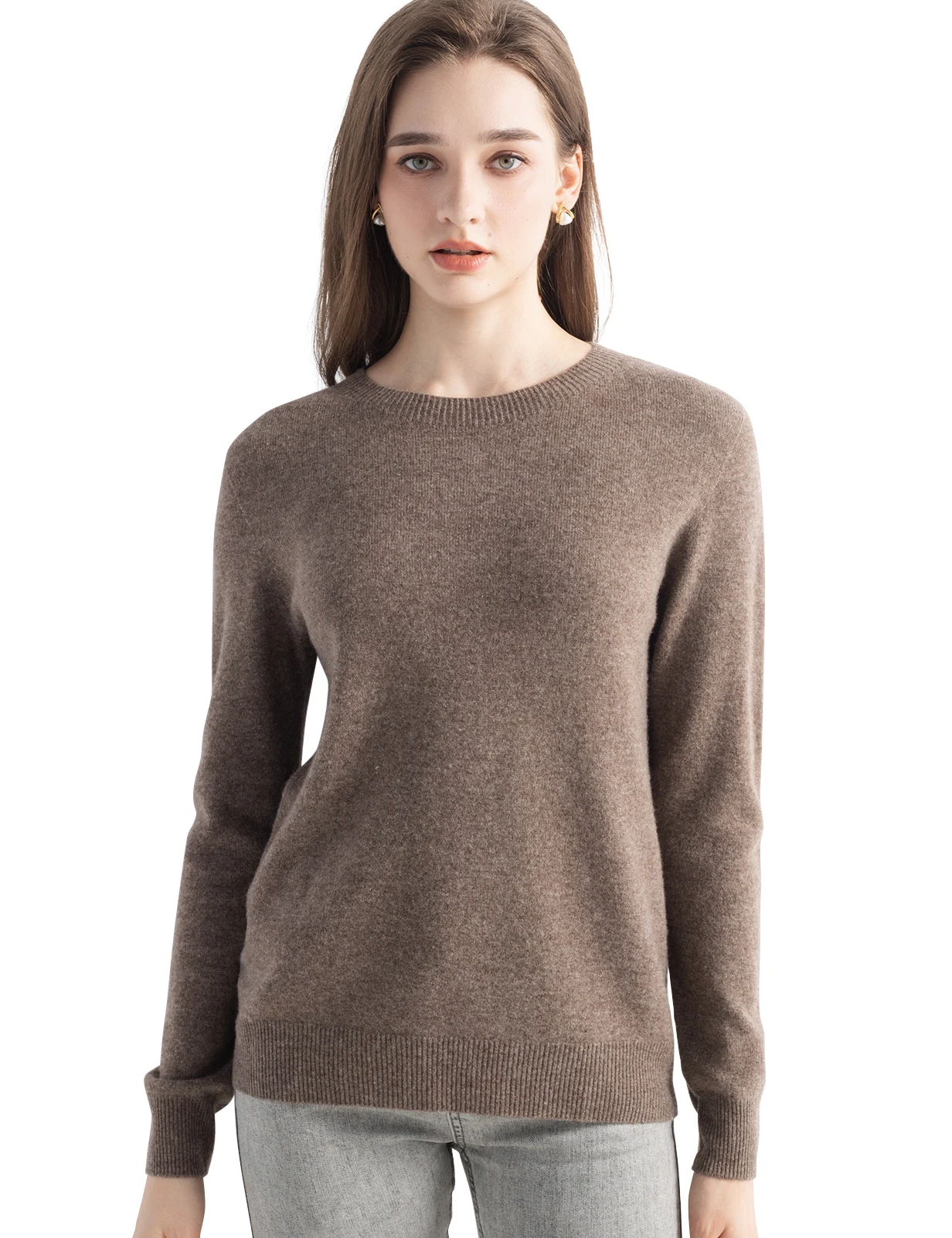 Naiste 100% meriinovillast o-kaelusega pikem sviiter S-XL (2026) 1