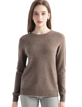 Naiste 100% meriinovillast o-kaelusega pikem sviiter S-XL (2026) 1