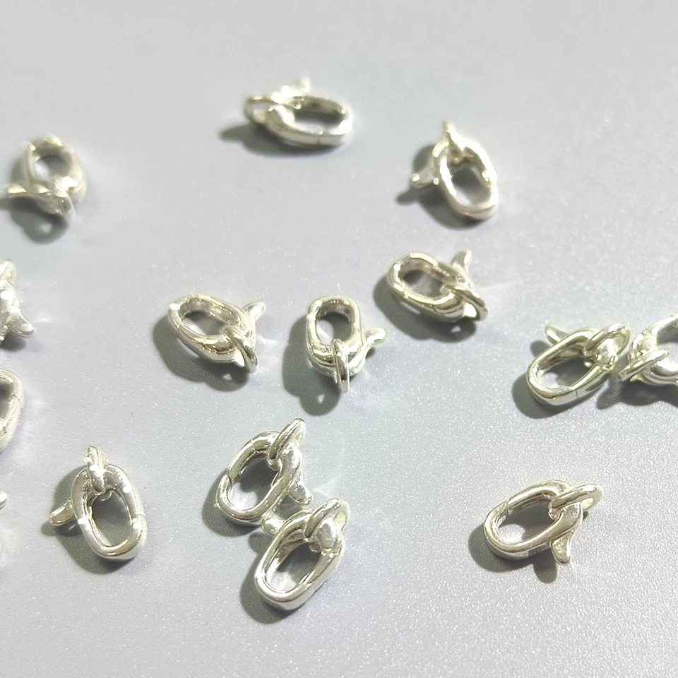 simple stylish Small mini 11mm 0.4inch Sterling silver 925 oval