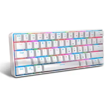 SK61 61 키 기계식 키보드, USB 유선 LED 백라이트 축 게이밍 기계식 키보드, 데스크탑용 게이트론 광학 스위치