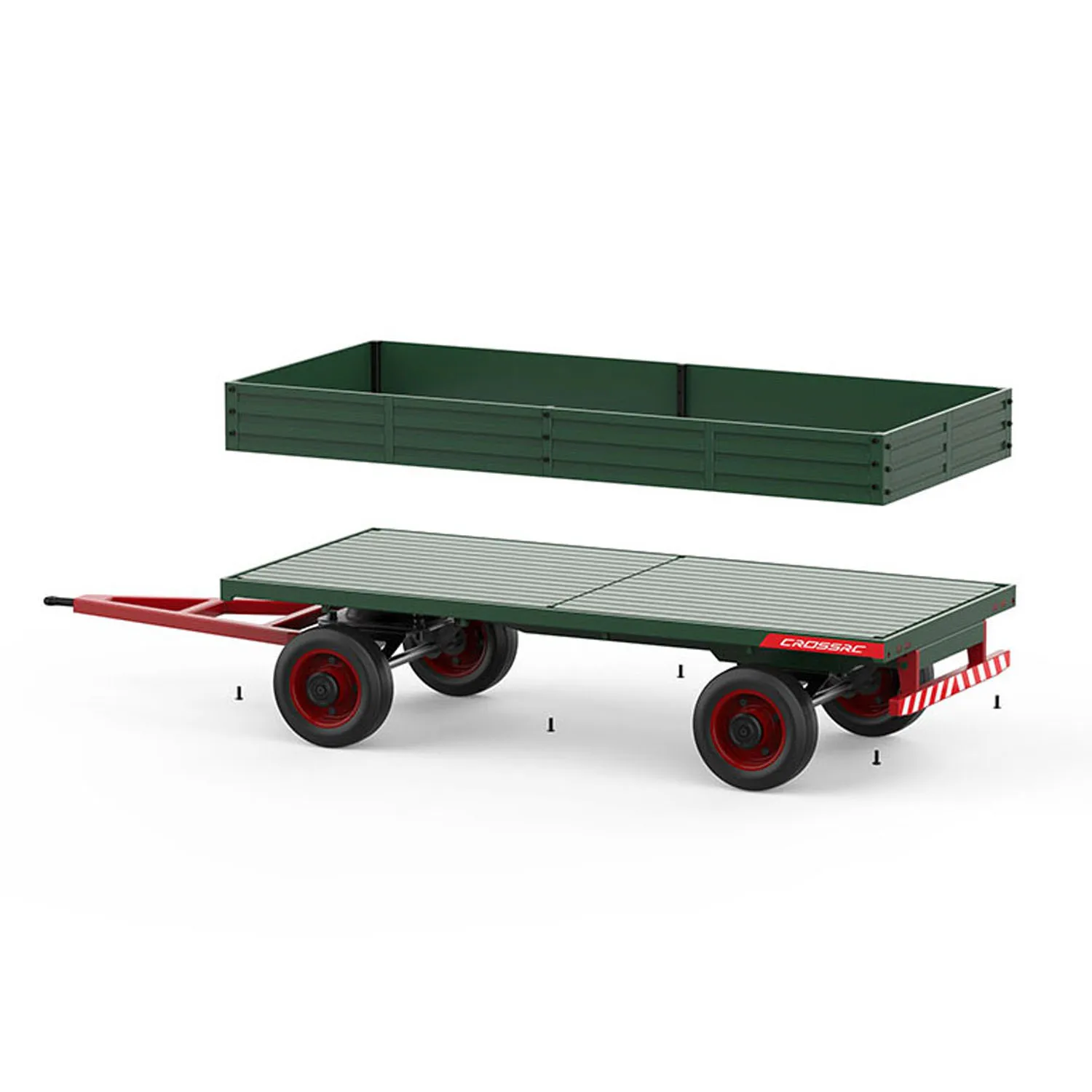 CROSSRC T009 RC Trailer for 1/8 Scale RC Tractor Truck TL4 Iron Bull Remote Control Model Car 2