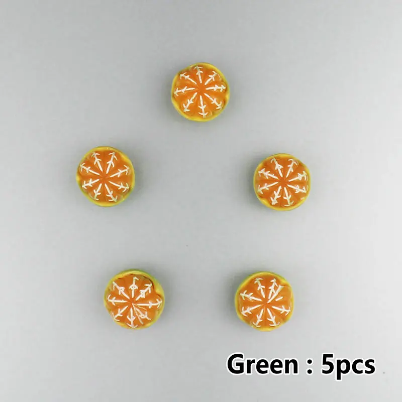 Set of 5 Orange Fridge Magnets - Fun and Creative Home DIY Decor Stickers