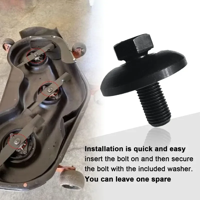 4pcs Blade Bolt Washer Lawn Mower Parts /Tractor Blade Bolt with Cupped Washer Garden Tool Accessories