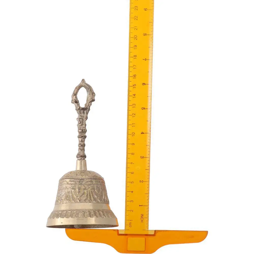 Hand Bell,High Brass Antique Handbell for Home Decoration and Hotel Service
