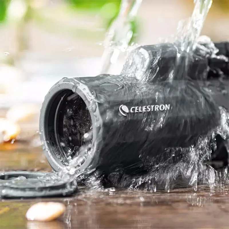 Celestron 야외 캠핑용 단안 천체 망원경, 장거리 방수, 패션 디자인, 지붕 프리즘 광학 렌즈, 10X42