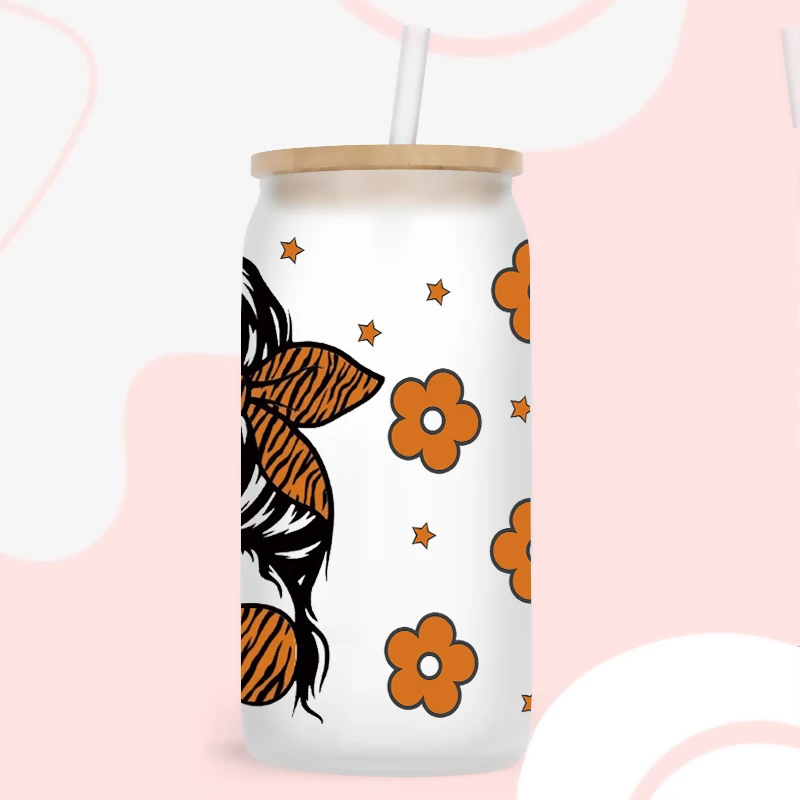 UV DTF Transfer Sticker Little Girl 16oz Libbey Glasses Wraps Bottles Cup Can DIY Waterproof Decals D17508