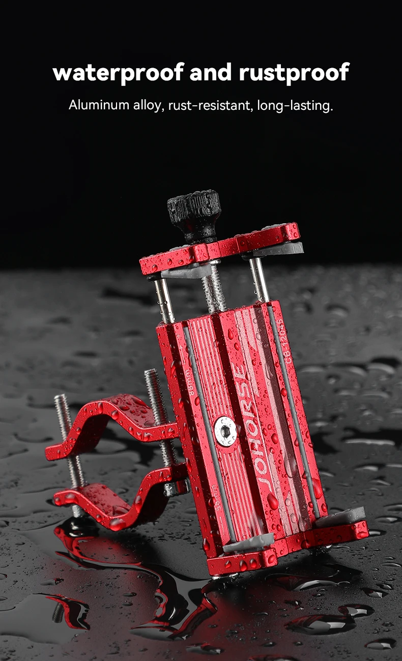 Bicycle Phone Holder Reliable MTB Phone Mount Stand Bicycle Holder Aluminum Adjustable Bike Phone Holder Nonslip Holder