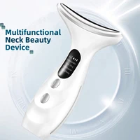 4 Modes Electric Face Neck Massager Vibration Lifting Device LED Photon Facial Neck Skin Care Massage Home Beauty Tool 1