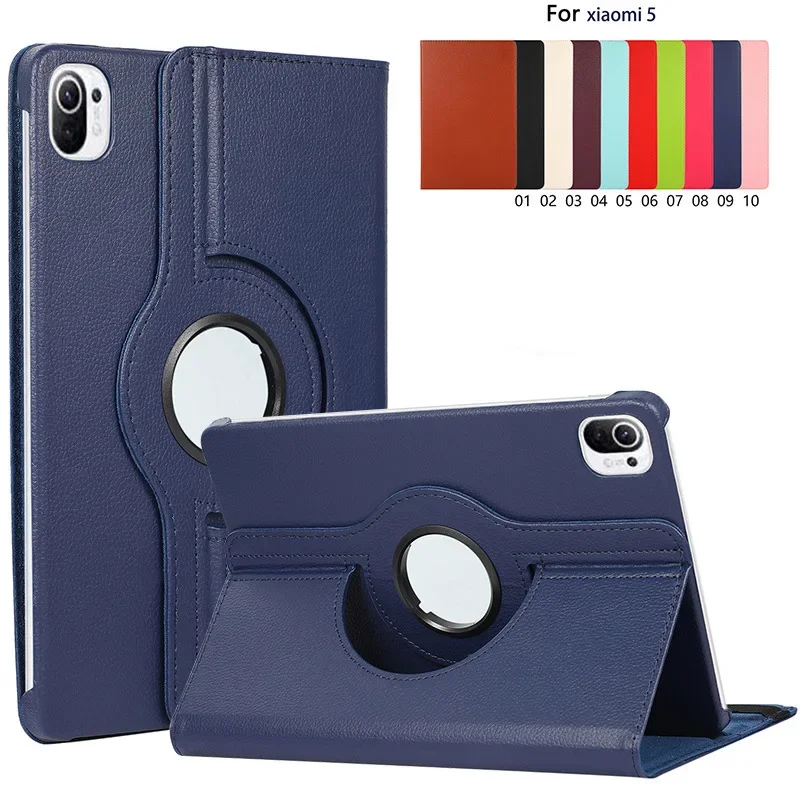 

360 Rotating Case for Xiaomi Redmi Pad SE 11 2023 10.6 10.61 Flip Stand Cover PU Leather Funda Mi pad 5 pro MIPAD 6 PRO 11 Capa