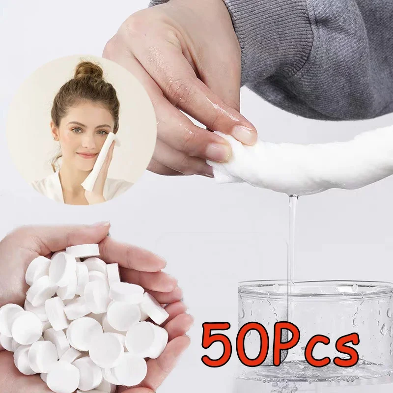 50PCS 압축 수건은 민감한 피부에 적합한 압축 가방으로 여행합니다. 코튼 클..