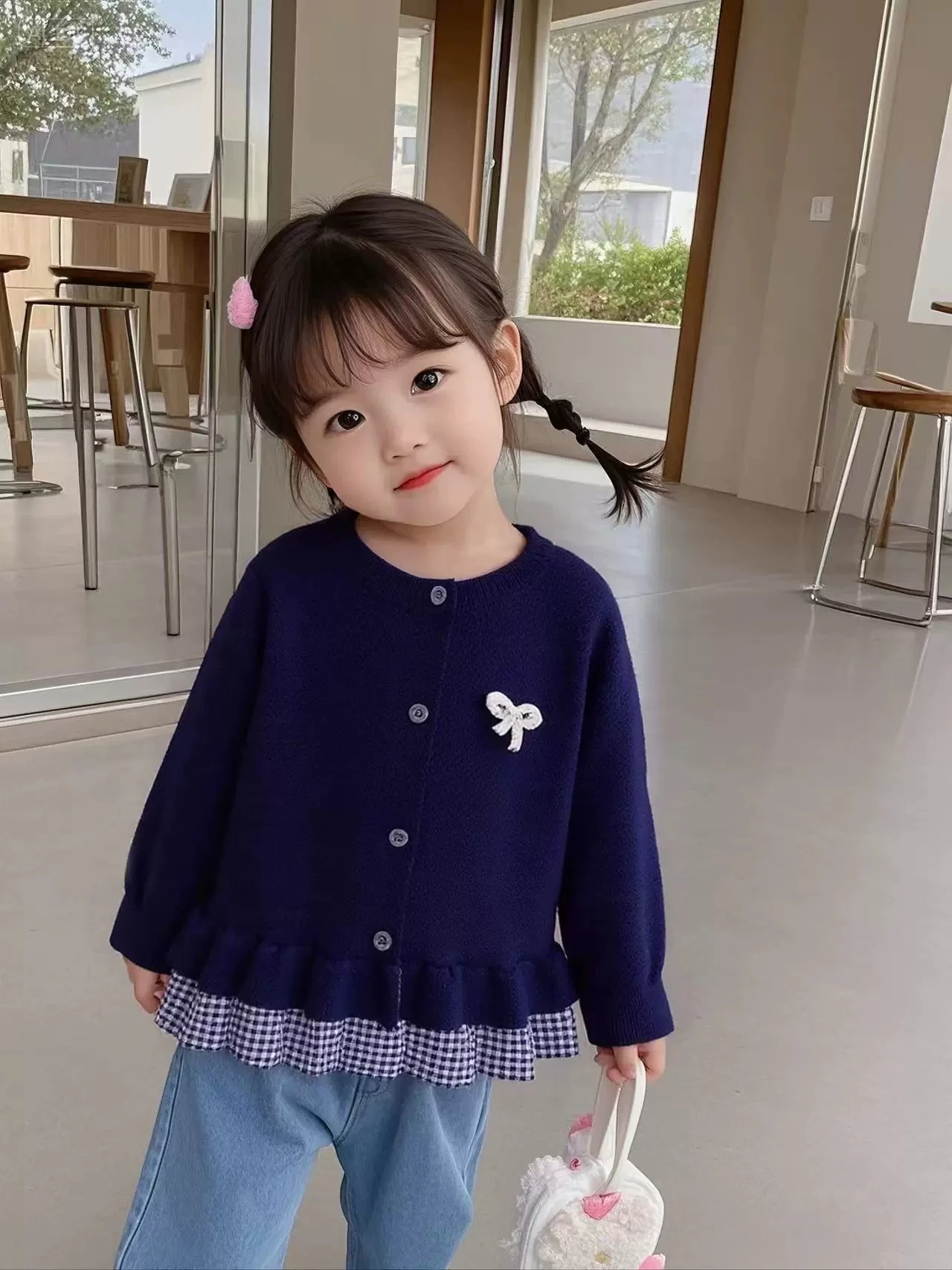 여아 스웨터 가을 2026 신상 아동 패션 니트 가디건 여아 베이비 가을 코트 스타일리쉬하고 다용도